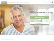 Tablet Screenshot of firstimpressionssmilecenter.com